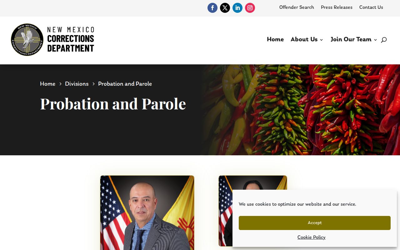 New Mexico probation and parole page relevant to Elida criminal records